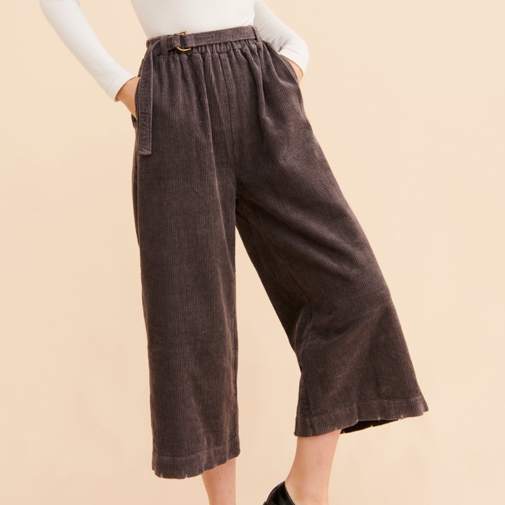 Whitney Corduroy Belted Wide Leg Pants in GREAT Condition